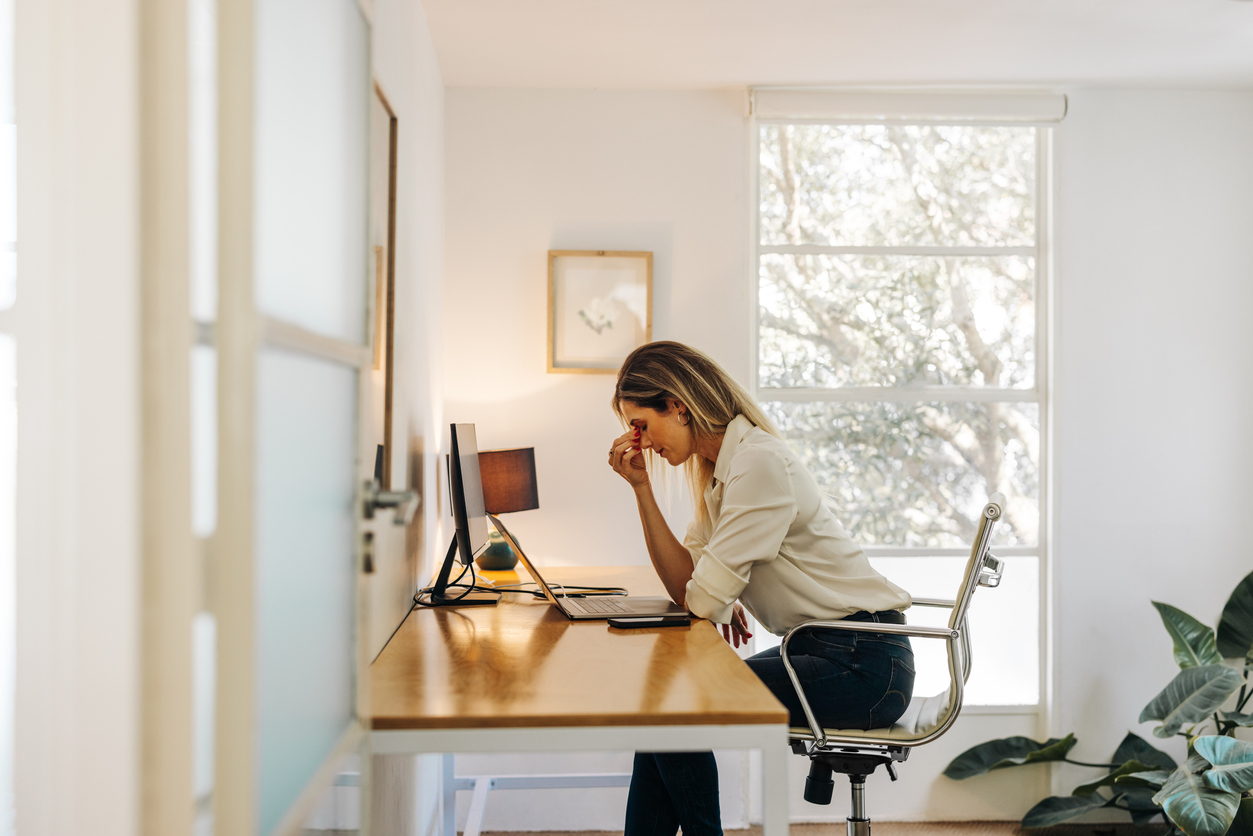 woman self medicating to deal with stress