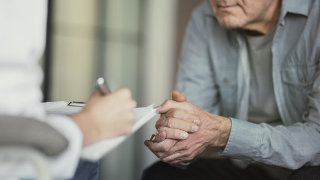 man with doctor during addiction treatment in Los Angeles