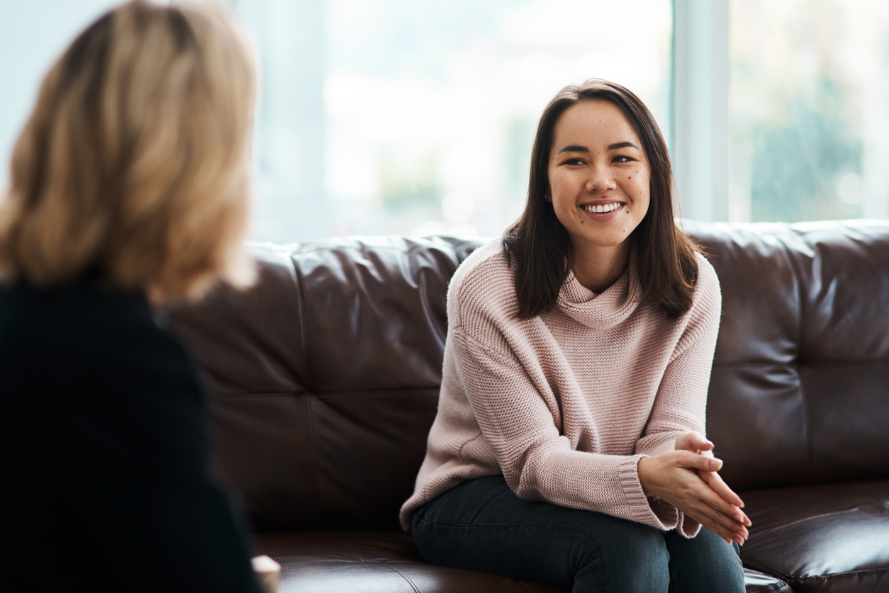 woman talking with doctor about what to do during ketamine treatment